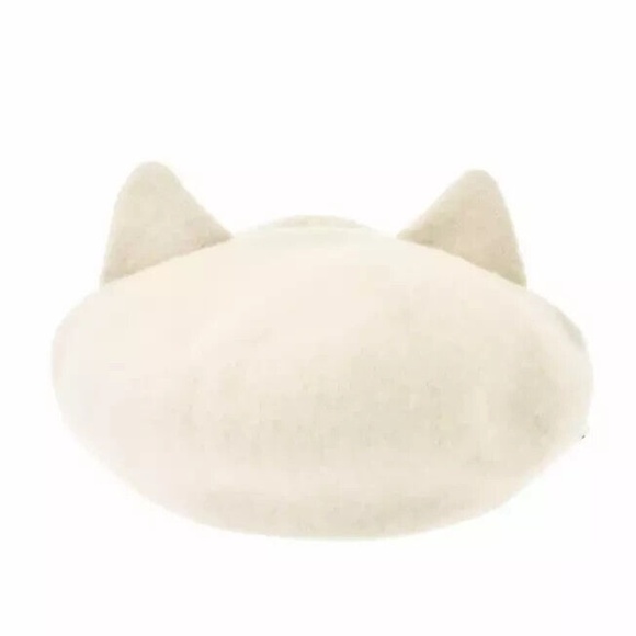 Disney Store Japan Marie Kawaii Cat Ear Hat Beret Cream White Aristocats